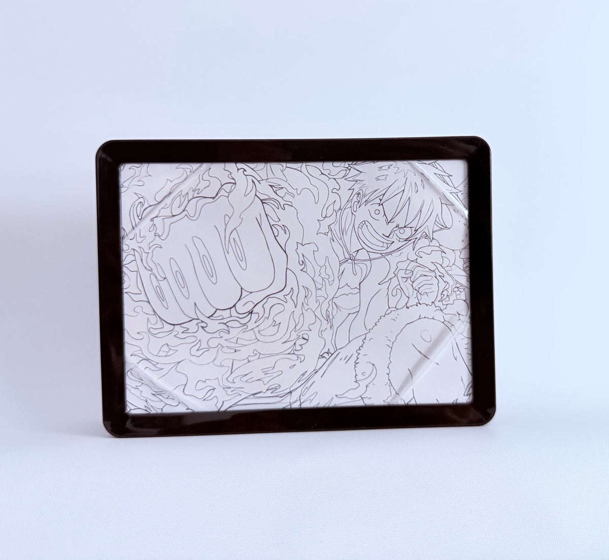 Fire luffy one piece anime 3d light box