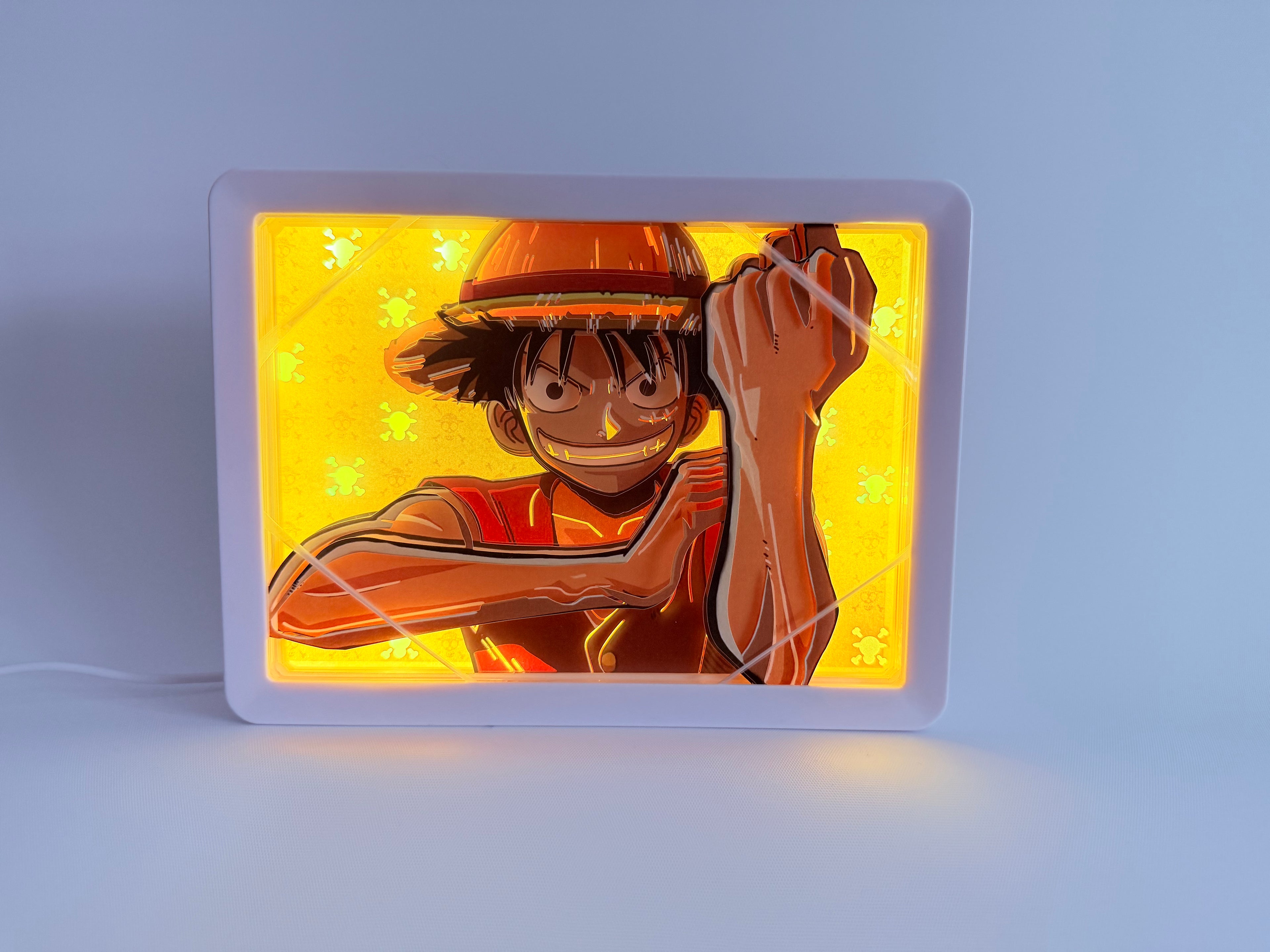 luffy one piece anime 3d light box