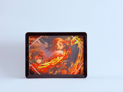 Rengoku and tanjiro demonslayer anime 3d light box
