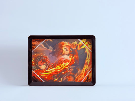 Rengoku and tanjiro demonslayer anime 3d light box