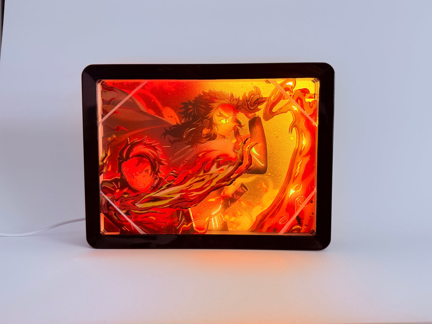 Rengoku and tanjiro demonslayer anime 3d light box