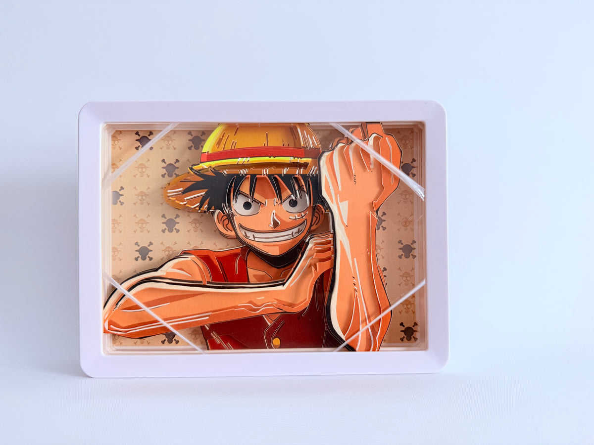 luffy one piece anime 3d light box