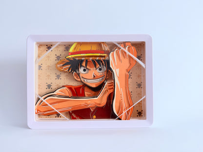 luffy one piece anime 3d light box