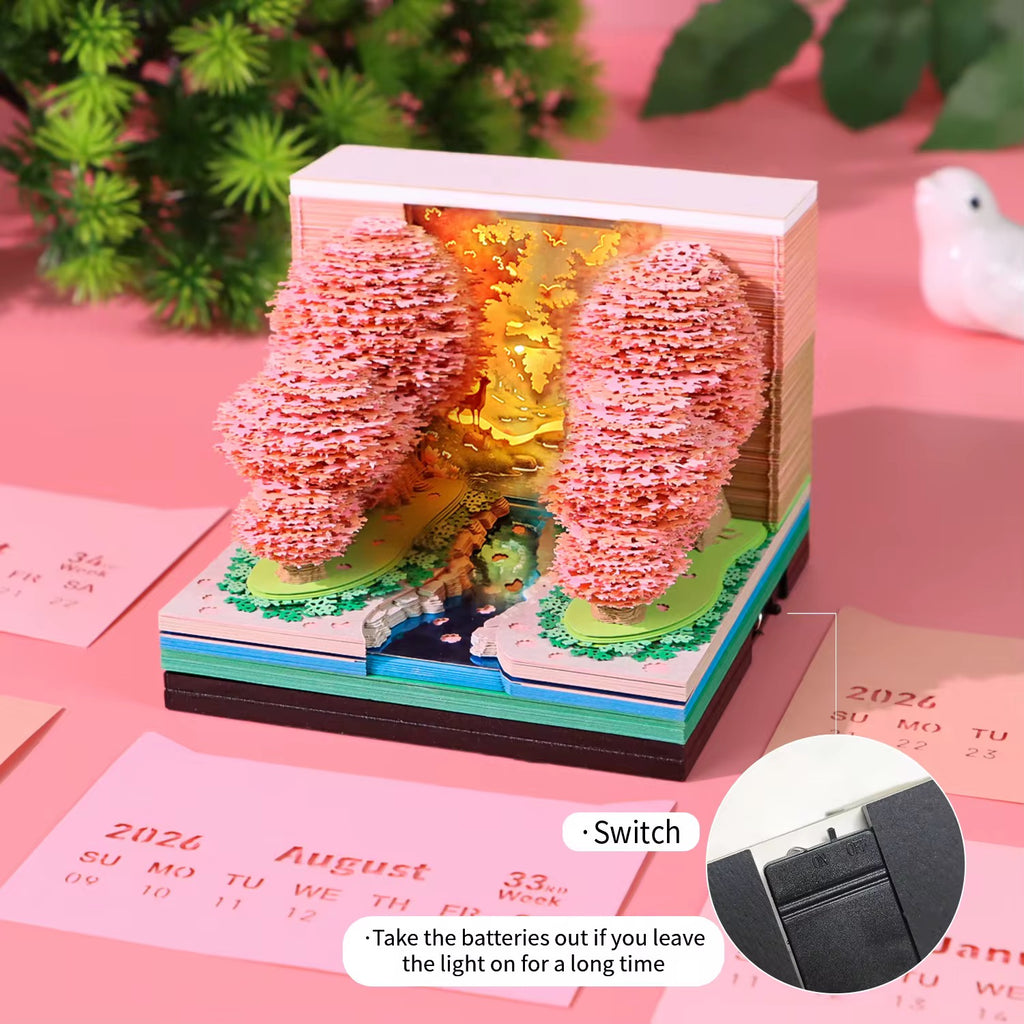 3d tear away cherry river calendar