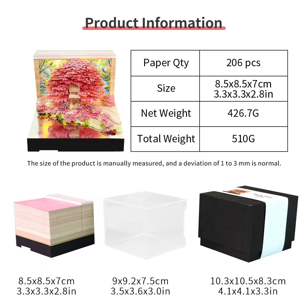 Tear away calendar (cherry tree)